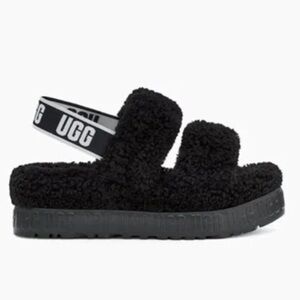 UGG Black Fluffy Sandals- Oh Fluffita Black W-1120876